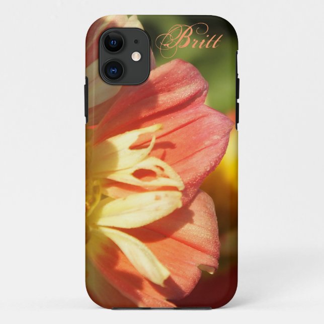 Orange And Yellow Dahlia Flower iPhone 5 Case (Back)
