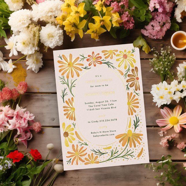 Orange and Yellow Daisies Baby Shower (Creator Uploaded)