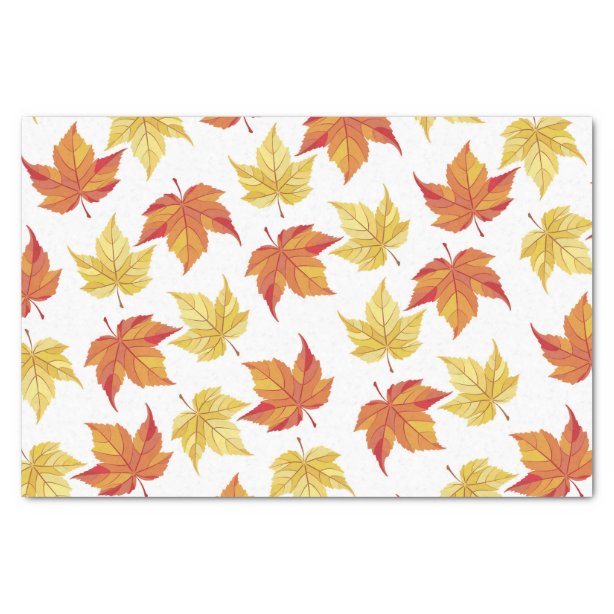 Autumn Leaves Craft Tissue Paper Zazzle.co.uk