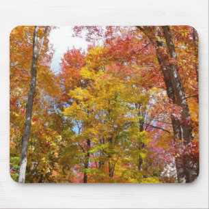 Orange and Yellow Fall Trees Autumn Photography Mouse Mat