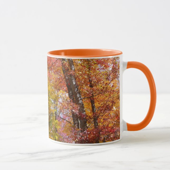 Orange and Yellow Fall Trees Autumn Photography Mug (Right)