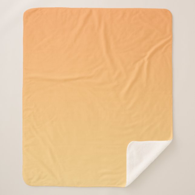 Orange and Yellow Gradient Background Sherpa Blanket (Front)