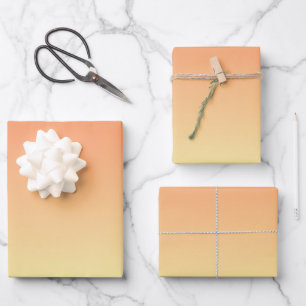 Orange and Yellow Gradient Wrapping Paper Sheet