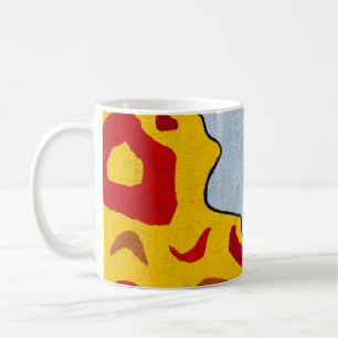 Orange and yellow illustration coffee mug