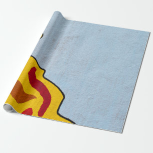 Orange and yellow illustration wrapping paper