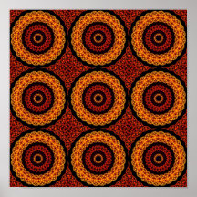 Orange and Yellow Retro Mandala