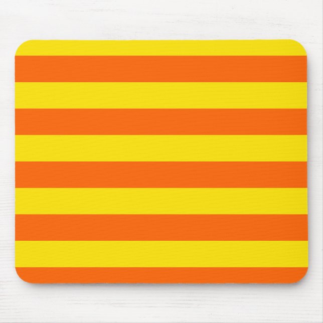 Orange and Yellow Stripes Design Mouse Mat (Front)