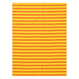 Orange and Yellow Stripes Design Tablecloth