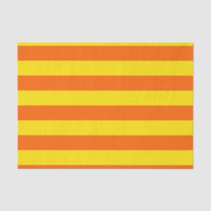 Orange and Yellow Stripes Design Tissue Paper