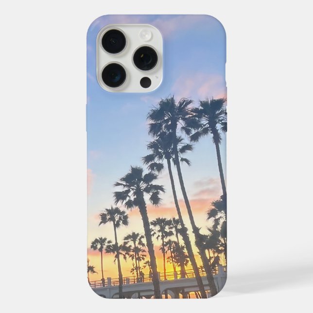 Orange and Yellow Sunset Oceanside California iPhone Case (Back)