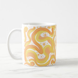 Orange And Yellow Swirls With Dots Coffee Mug