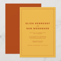 Orange and Yellow Wes Anderson Inspired Wedding