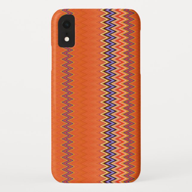 Orange and Zigzag Case-Mate iPhone Case (Back)