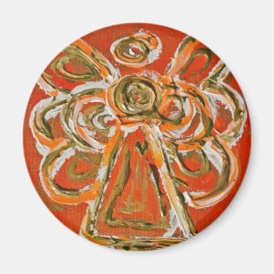 Orange Angel Art Custom Magnet Gifts
