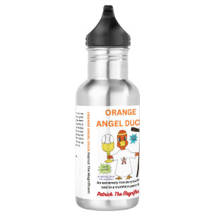 Orange Angel Duck Water Bottle