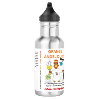 Orange Angel Duck Water Bottle