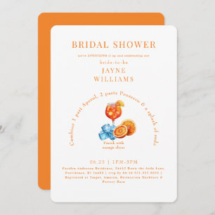 Orange Aperol Spritz Bridal Shower II Invitation
