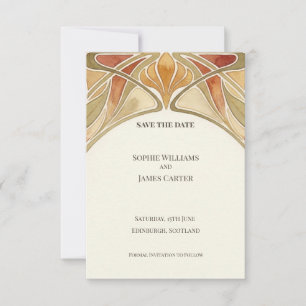 Orange Arch Nouveau Save The Date