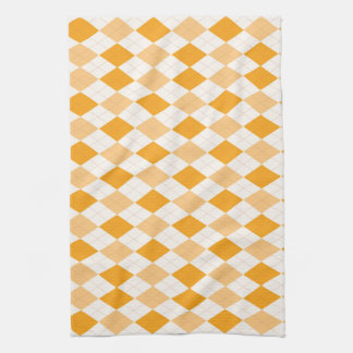 Orange Argyle Tea Towel