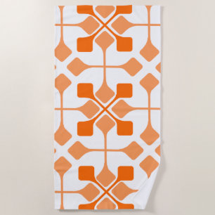 Orange Arrows Beach Towel