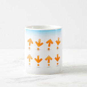 Orange Arrows Coffee Mug