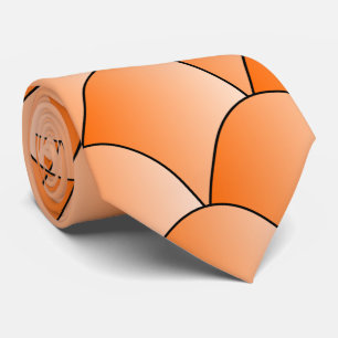 Orange Art Deco Design Tie