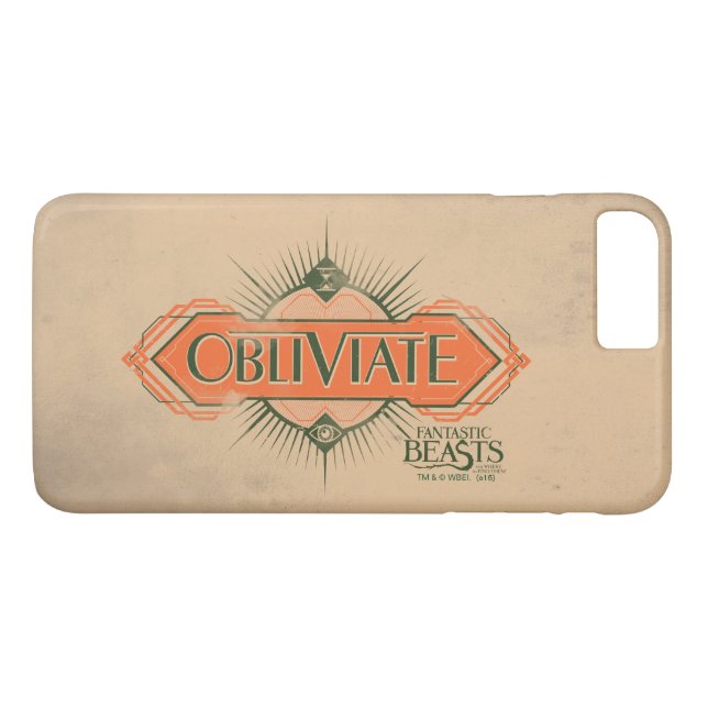 Orange Art Deco Obliviate Spell Graphic Case-Mate iPhone Case (Back (Horizontal))
