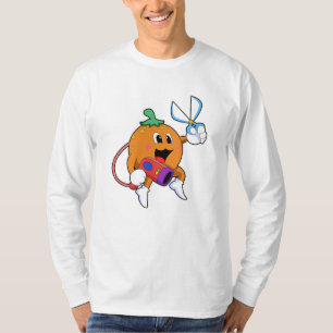 Orange as Hairdresser with Scissors & Hair dryer T-Shirt