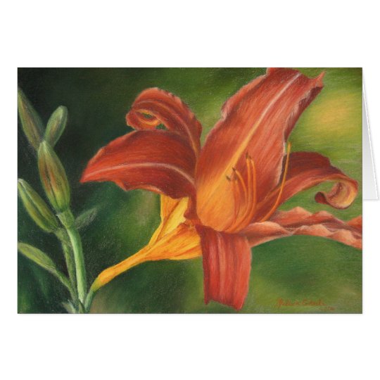 Orange Asiatic Lily Card