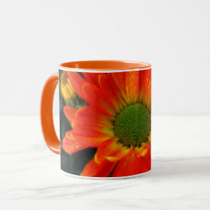Orange Autumn Flower Beverage Mug
