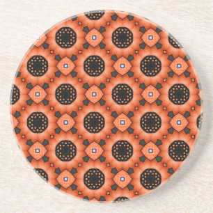 Orange Autumn Flower Coaster