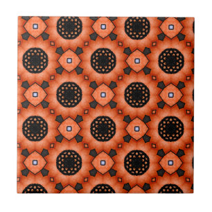 Orange Autumn Flower Tile