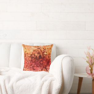 Orange Autumn Leaves Cushion