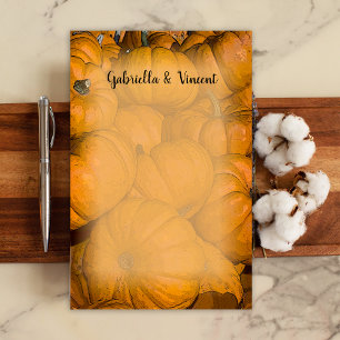 Orange Autumn Pumpkins Wedding Stationery