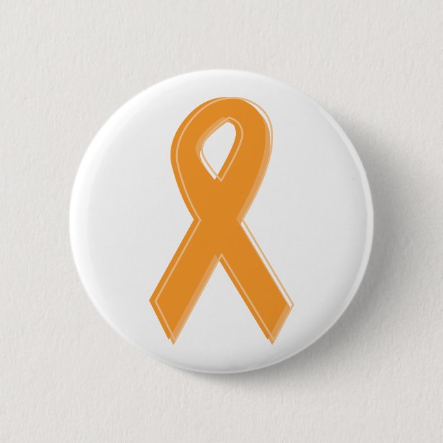 Orange Awareness Ribbon 6 Cm Round Badge (Front)