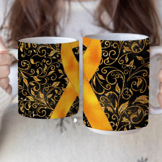 Orange Awareness Ribbon Mug Design
