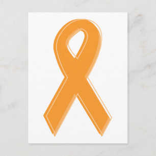 Orange Awareness Ribbon Postcard