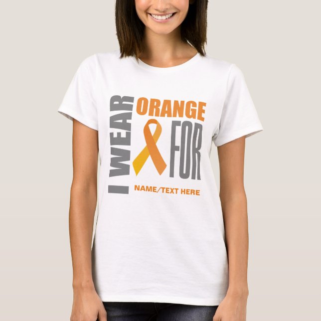 Orange awareness ribbon T-Shirt (Front)