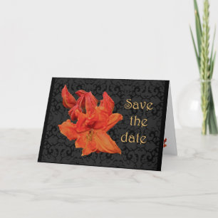 Orange Azalea Blossoms Invitation