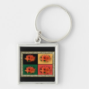 Orange Azaleas Key Ring