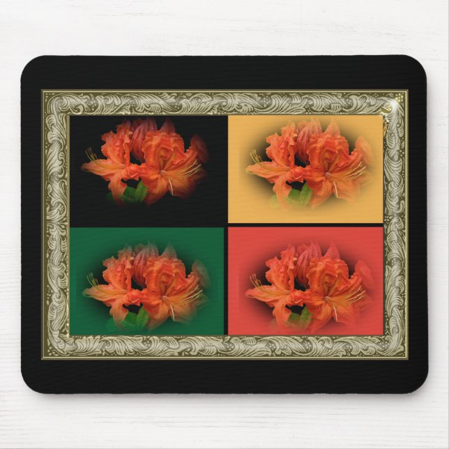 Orange Azaleas Mouse Mat (Front)
