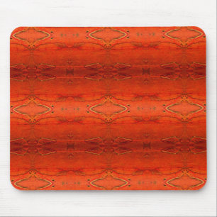Orange Aztec Pattern Mouse Mat