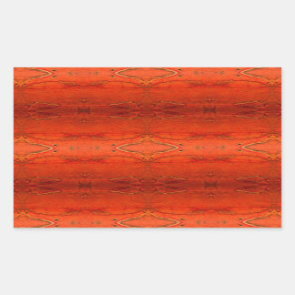 Orange Aztec Pattern Rectangular Sticker