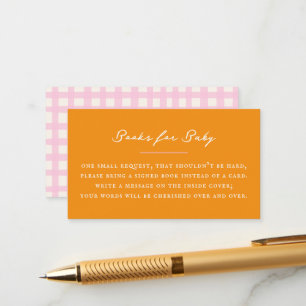 Orange Baby Book Request Enclosure Card