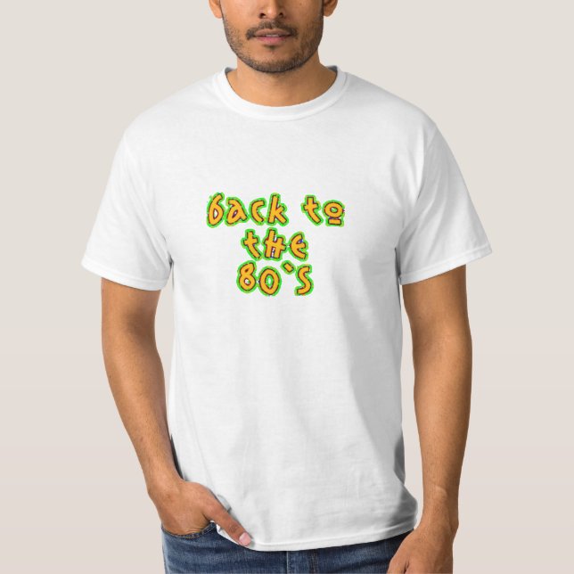 Orange Back To The 80's T-Shirt (Front)
