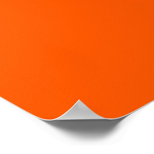 Orange Background Colour Customise This! Poster (Corner)