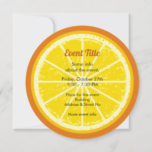 Orange Background Invitation