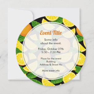 Orange Background Invitation