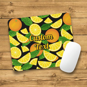 Orange Background Mouse Mat