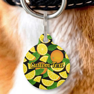 Orange Background Pet Tag